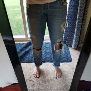 Distressed jeans